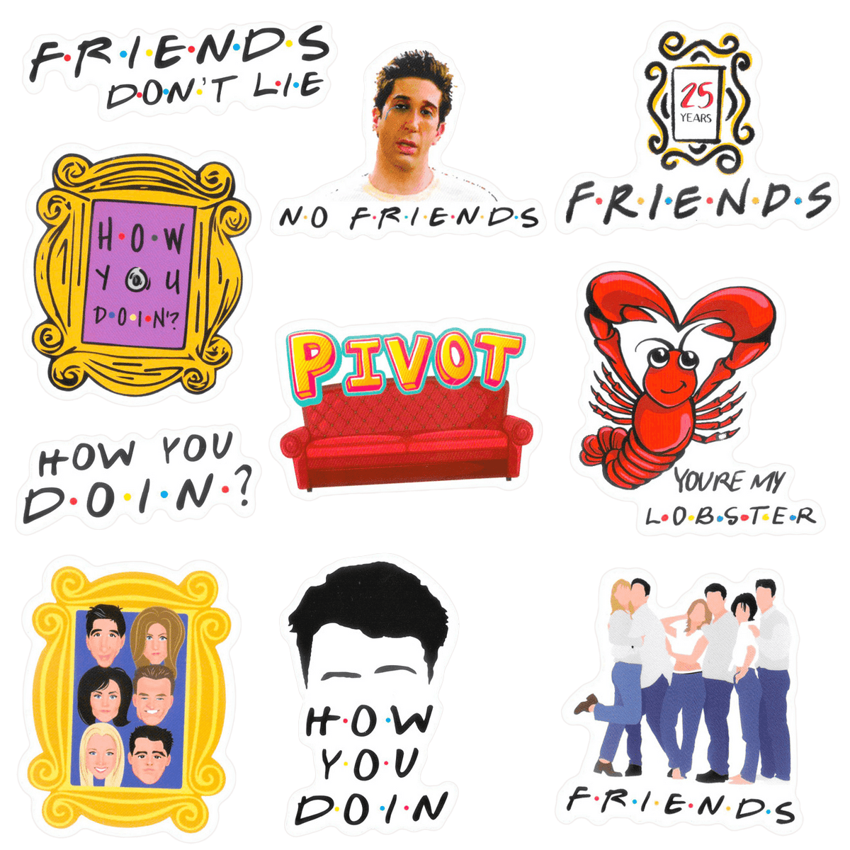 Friends Sticker Random 10 Stickers Pack 4 – Geek Labs