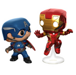 Funko Pop! Captain America Civil War Exclusive - 2-Pack With Cap and Iron Man