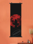 Naruto - Itachi Uchiha Red Moon Hanging Poster Scroll