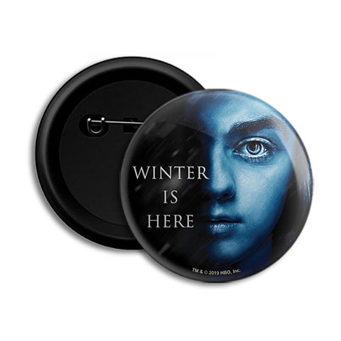 Arya Stark Winter Is Here - Official Game of Thrones - Button Badge