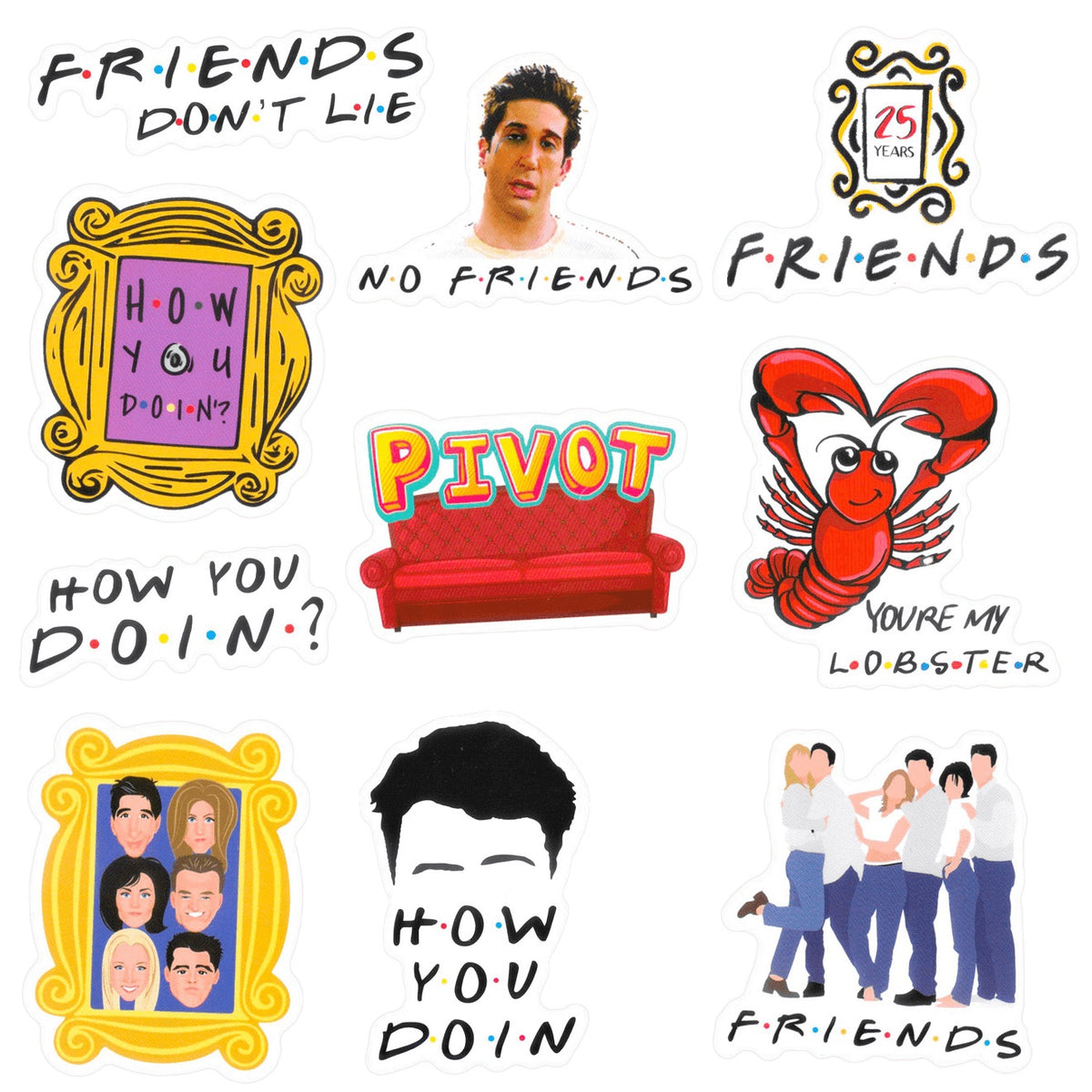 Friends Sticker Random 10 Stickers Pack 4 – Geek Labs