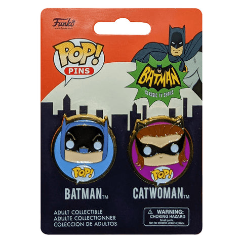 Funko Pop Pin set of 2 - Batman & Catwoman