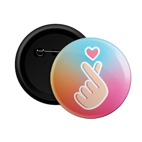 BTS Finger Heart Badge