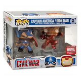 Funko Pop! Captain America Civil War Exclusive - 2-Pack With Cap and Iron Man