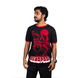 Deadpool Breaking The Fourth Wall Black T-Shirt