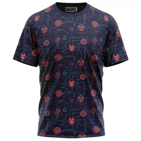 Iron Man Pattern - Marvel Official T-shirt