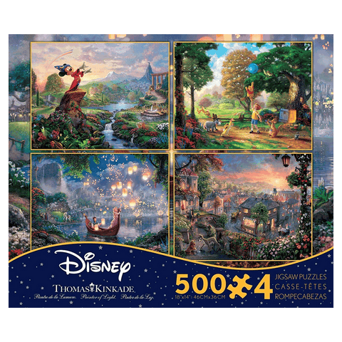 Thomas Kinkade Disney 4 in 1 Multi Pack Puzzles - 500 Pcs